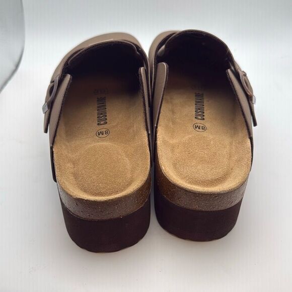 CUSHIONAIRE Women's Loom Cork Footbed Platform Clog SIZE 8 BROWN PREOWNED MARKS - Picture 4 of 8